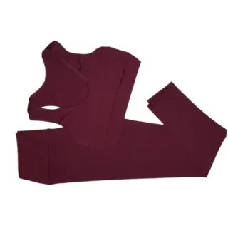 Cores Lisas Conjunto Fitness Feminino Calça e Top Double Zero Transparência - Azul Marinho