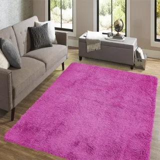 Tapete Peludo Felpudo para Quarto Sala 2,00x1,30 - Rosa