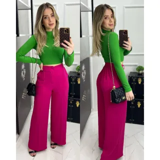 Botão pantalona duna calça - Lilás