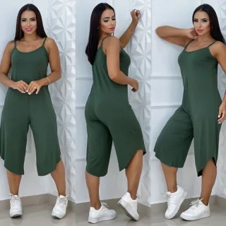 Alça Macacão Pantacourt Blogueira - Azul Royal