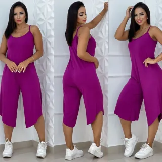 Alça Macacão Pantacourt Blogueira - Azul Royal