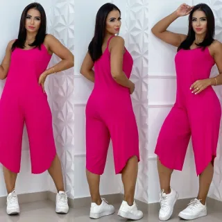 Alça Macacão Pantacourt Blogueira - Azul Royal