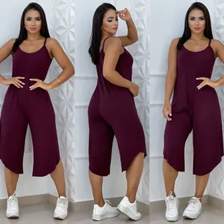 Alça Macacão Pantacourt Blogueira - Azul Royal