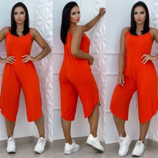 Alça Macacão Pantacourt Blogueira - Azul Royal