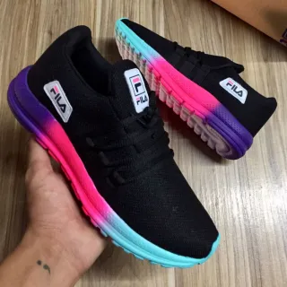 Promoção Imbatível: Tênis Feminino F1 Racer Esportivo - Envio Imediato - Preto/branco