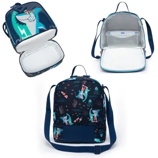 Mochila de Rodinha Infantil Kit Escolar - Tubarão Unicórnio - Unicórnio Roxo