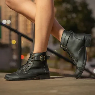 Coturno Confortável Feminino - Bota Militar Estilo Médio Cano