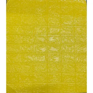 Aplique de Parede em Espuma Tijolo Auto Adesivo 3D - Placa Papel 70x77 cm - NF01  BRANCO C/ ESTRELAS