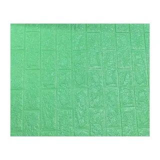 Aplique de Parede em Espuma Tijolo Auto Adesivo 3D - Placa Papel 70x77 cm - NF01  BRANCO C/ ESTRELAS