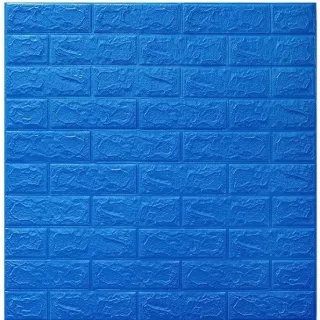 Aplique de Parede em Espuma Tijolo Auto Adesivo 3D - Placa Papel 70x77 cm - NF01  BRANCO C/ ESTRELAS