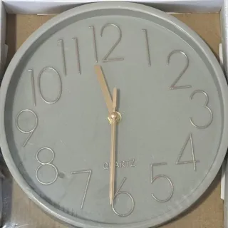 Decoração contemporânea: Relógio de Parede Silencioso para Quarto, Sala, Escritório e Cozinha - Branco 25cm