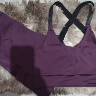 Conjunto de academia em malha suplex nacional - Top e short fitness - VERDE BOLSO