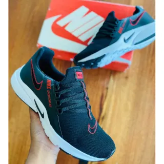 Esportivo Confortável Masculino Tênis para Caminhada Academia - Pto/dourado