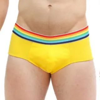Microfibra respirável cueca slip arco iris - Lilás