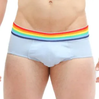 Microfibra respirável cueca slip arco iris - Lilás