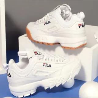 Promoção Tênis Fila Disruptor Casual Adulto Infantil - Homem Mulher - BRANCO FILA