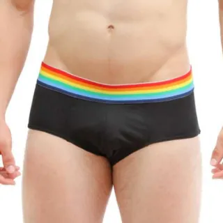 Microfibra respirável cueca slip arco iris - Lilás
