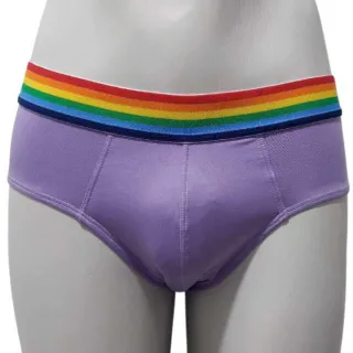 Microfibra respirável cueca slip arco iris - Lilás