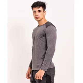 Camiseta Manga Longa Segunda Pele Masculino Academia Treino Camisa Dry Fit - Cinza Claro /Lisa