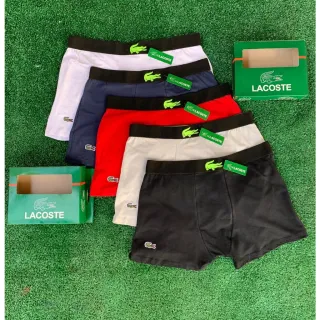 Kit Premium com 3 cuecas boxer em algodão - kit 3 lacoste relevo