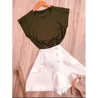 Promoção! Blusa Feminina Casual Trabalho Passeios | Mulher Moderna - Nude