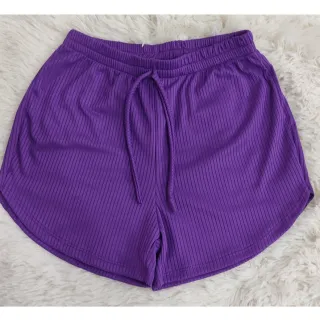 Cores Variadas Canelado Curto Soltinho para Malhar na Academia - Azul Marinho