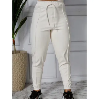 Promoção Calça Feminina Jogger Corino Inverno Blogueira - Bege
