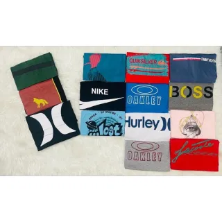 Malha de algodão penteado - Kit 3 camisetas estampadas variadas - CORES VARIADAS