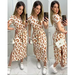 Tamanho Único Vestido Blogueira Feminino em Tecido Viscolycra - Azul