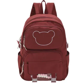 Alça ajustável Mochila B1001 estilo Estudante Multicompartimento JORGE - Rosa