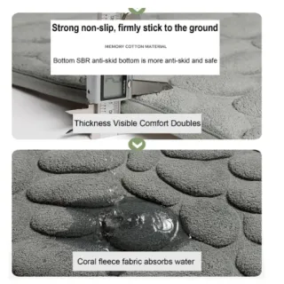 Macio Tapete de Banheiro Secagem Rápida 60x40cm - Marron