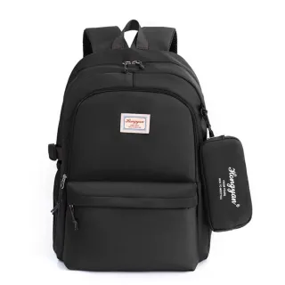 Moda Casual Universitária: Mochila Feminina Unissex para Viagem Escolar 666-4 - Roxo Escuro