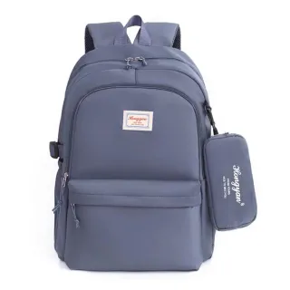 Moda Casual Universitária: Mochila Feminina Unissex para Viagem Escolar 666-4 - Roxo Escuro