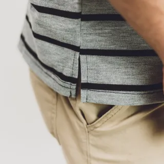 Chief Clothing - Camisa Masculina Malha Piquet Gola Polo, 4 cores disponíveis - Marinho com Vermelho