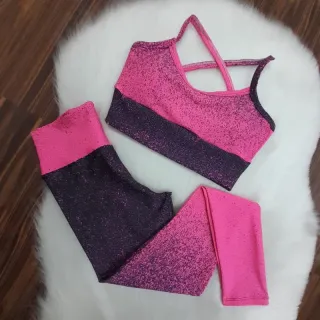 Roupa de Treino Feminina: Conjunto Legging e Top Fitness para Academia - Verde água