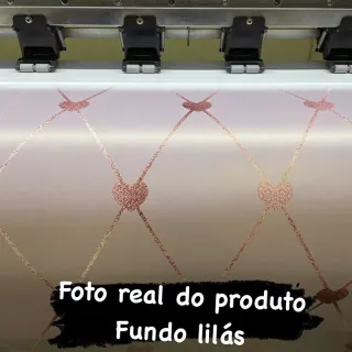 Adesivo Lavável Florença Rose Gold - Papel de Parede 3D - Único