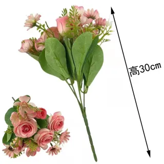 Flores Artificiais Rosa Cabeças Peônia MT1113-5 - Decoração - Kit com 3 unidades - LILAS