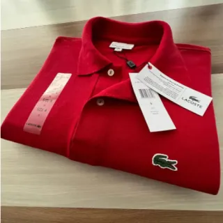 Queima de Estoque: Camisa Polo Lacoste Gola Básica Masculina Manga Curta