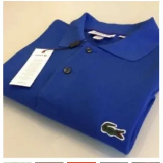 Queima de Estoque: Camisa Polo Lacoste Gola Básica Masculina Manga Curta - Preto
