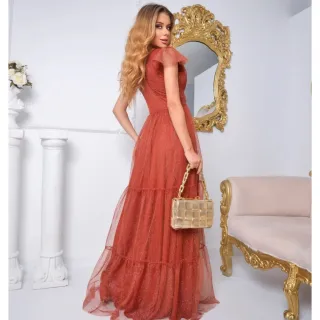 Varias cores vestido de festa manga brilhoso três Marias - Pink