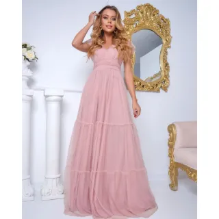 Varias cores vestido de festa manga brilhoso três Marias - Pink