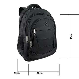 Bolsa Executiva Resistente para Notebook - Mochila Versátil para Homens e Mulheres - Preto