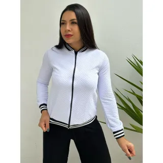 Casaco Matelassê Jaqueta Blusa de Abrigo Bomber - Preto