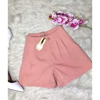 Shorts Alfaiataria Feminino Social 9251 - Vermelho