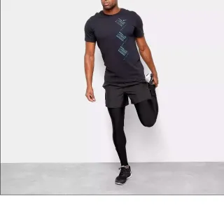 Proteção UV 50+ Calça Térmica Masculina Compressão Poliamida Esportiva