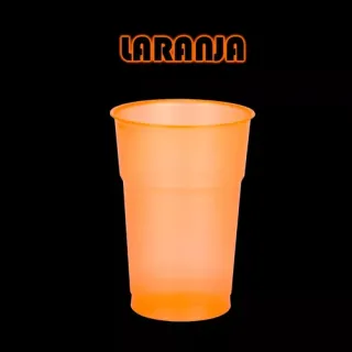 Festa Balada Copos Neon Descartáveis 300ml - Kit com 50 Unidades - Rosa