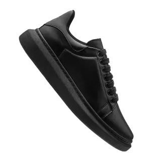 Sneaker Confort Flexível Dia a Dia - Tênis Casual Sola Alta 5 cm - PRETO/PRETO