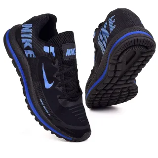 Tênis esportivo masculino para corrida e caminhada - Confortável e flexível do 34 ao 45 - Azul