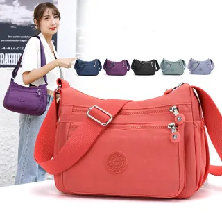 Causal Nylon Multicamadas Bolsa Feminina Ombro Mensageiro