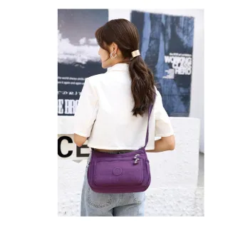 Causal Nylon Multicamadas Bolsa Feminina Ombro Mensageiro - Rosa